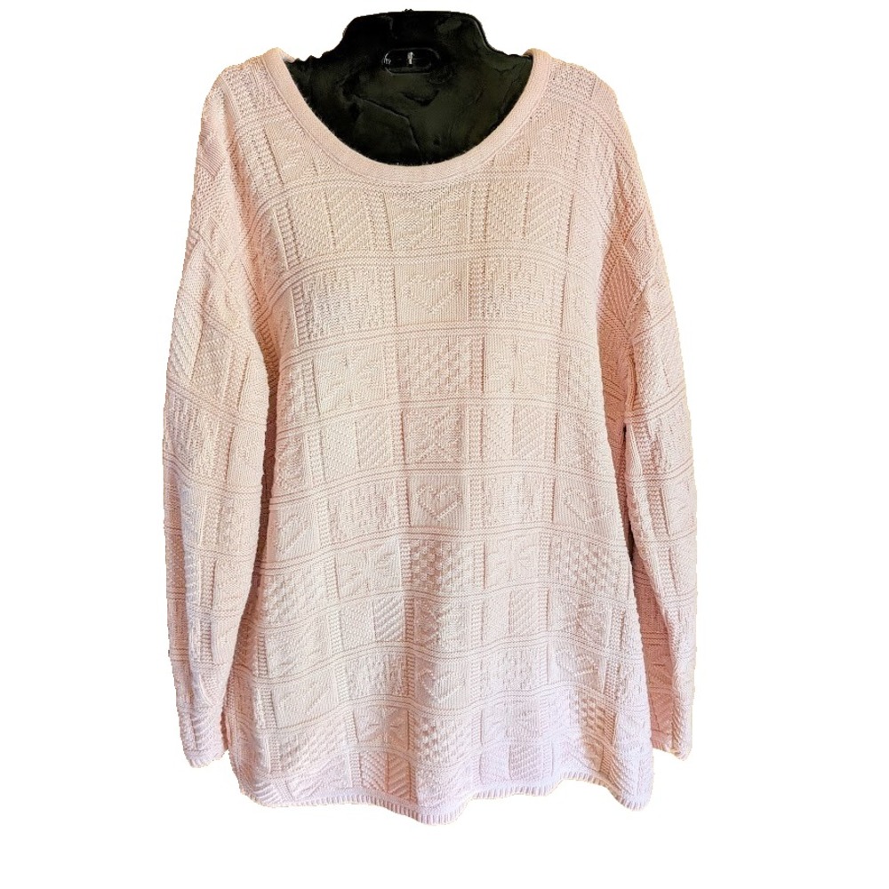 Vintage Womens Country A Knitch Above Sweater L Heart Cottagecore USA Kawaii